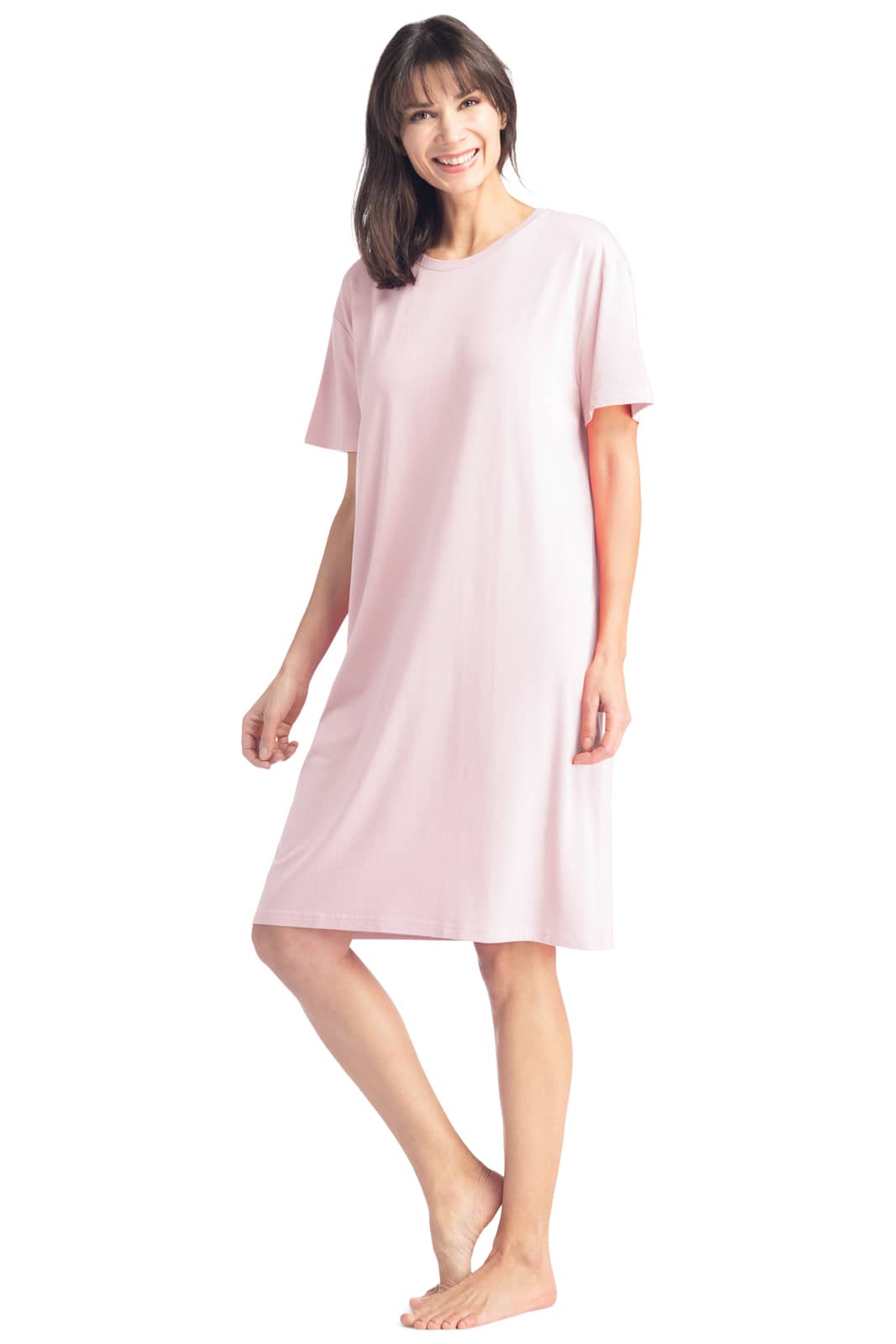 Women's EcoFabric™ Sleep Tee - Relaxed Fit Womens>Sleepwear>Nightgown Fishers Finery Heavenly Pink Plus 