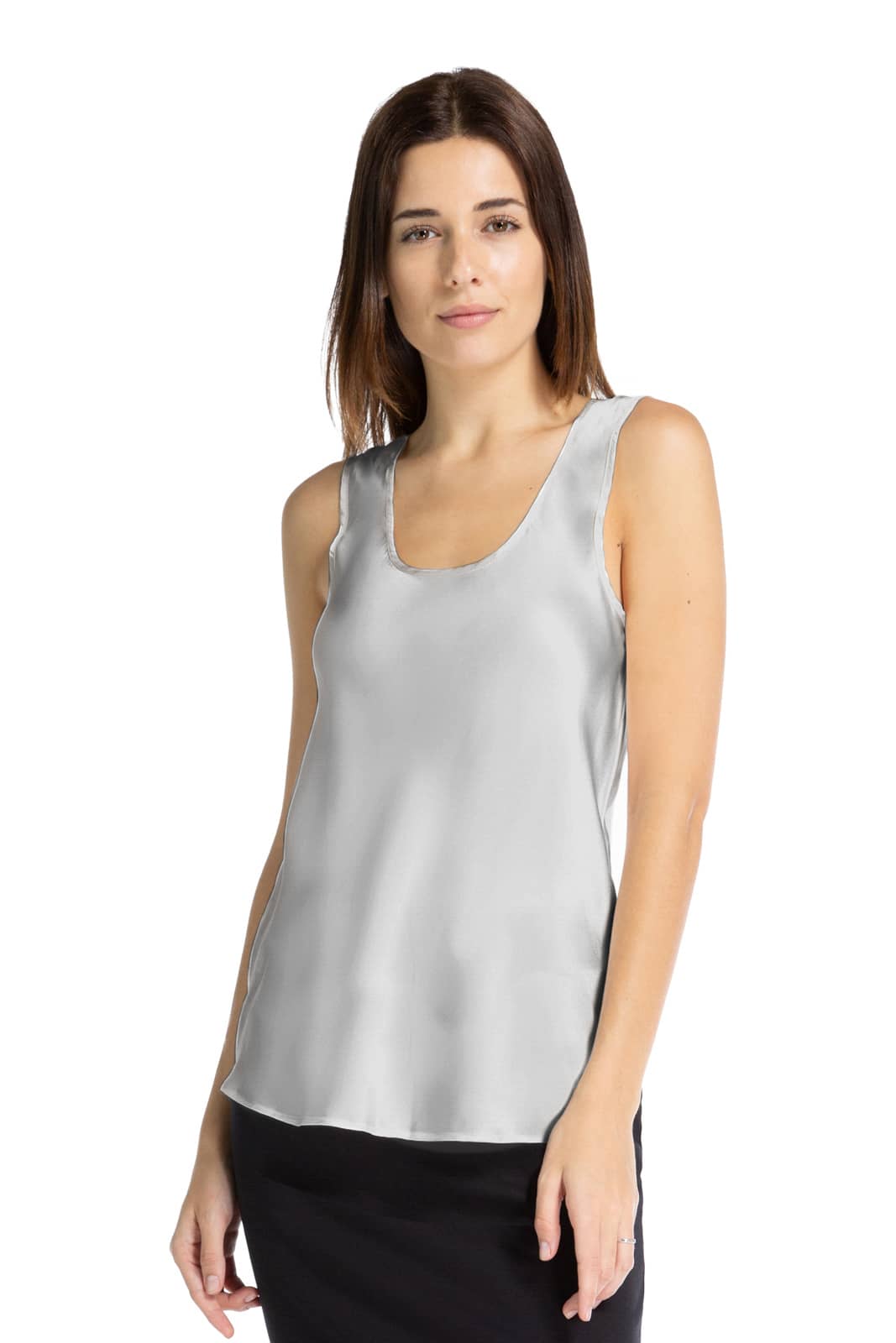Women's 100% Pure Mulberry Silk Camisole Womens>Casual>Top Fishers Finery Silver Pearl X-Small 