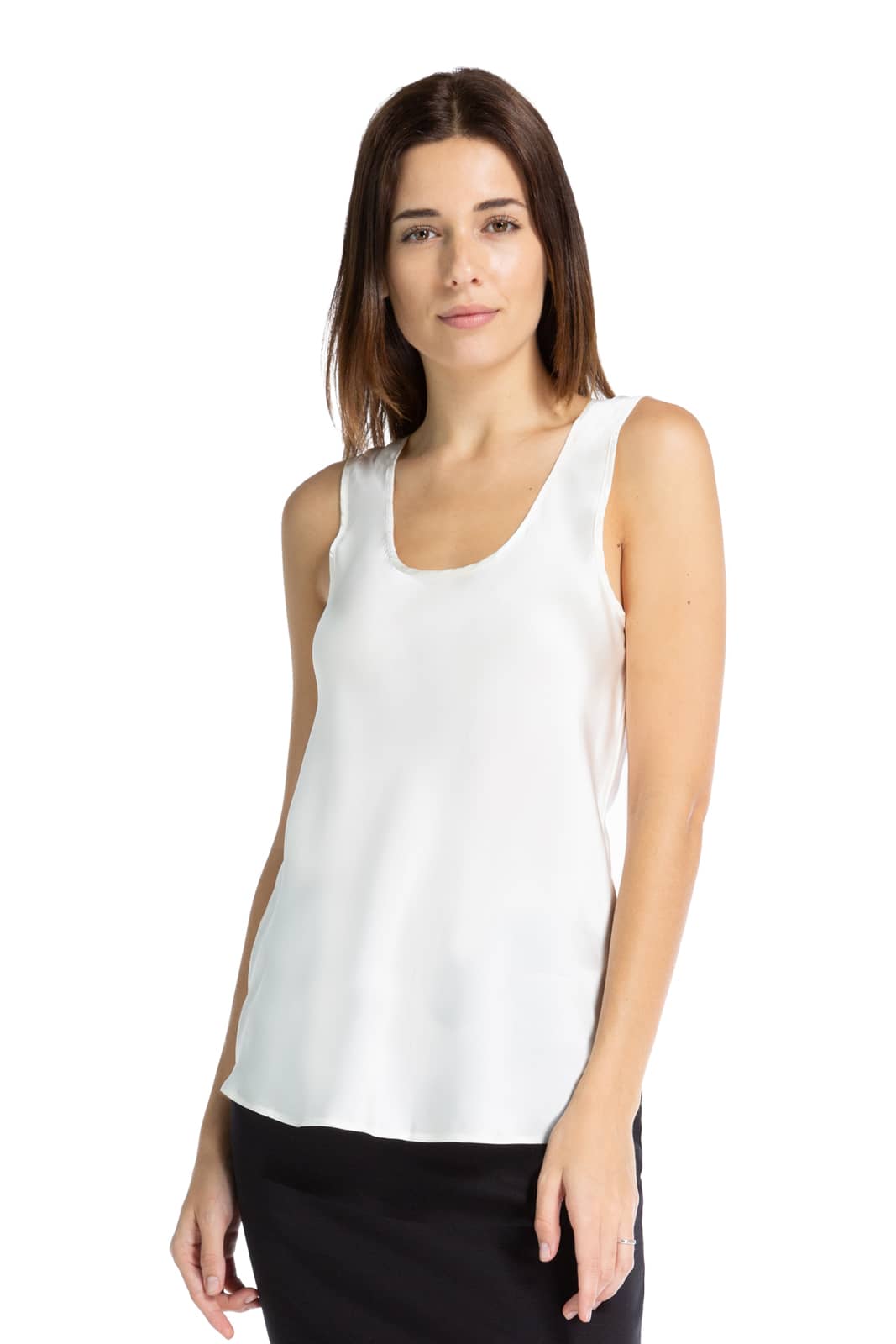 Women's 100% Pure Mulberry Silk Camisole Womens>Casual>Top Fishers Finery Ivory Large 