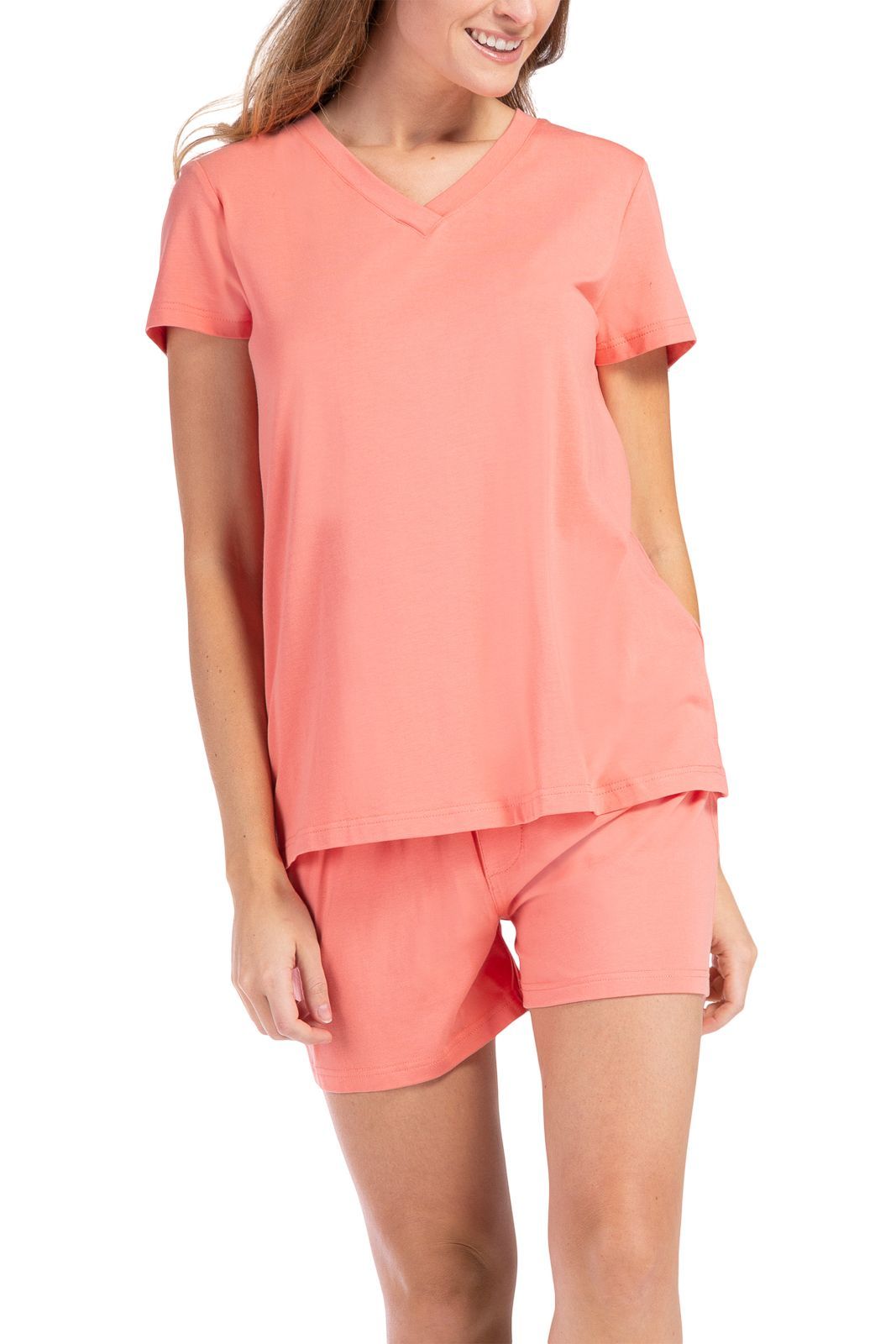 Women's EcoFabric™ Pajama Set with Gift Box- Relaxed Tee and Boxer Short Womens>Sleep and Lounge>Pajamas Fishers Finery 