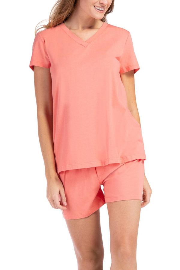 Women's EcoFabric™ Pajama Set with Gift Box- Relaxed Tee and Boxer Short Womens>Sleep and Lounge>Pajamas Fishers Finery 