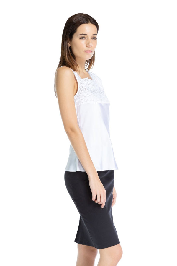 Women's 100% Pure Mulberry Silk Camisole with Lace Detail Womens>Casual>Top Fishers Finery 
