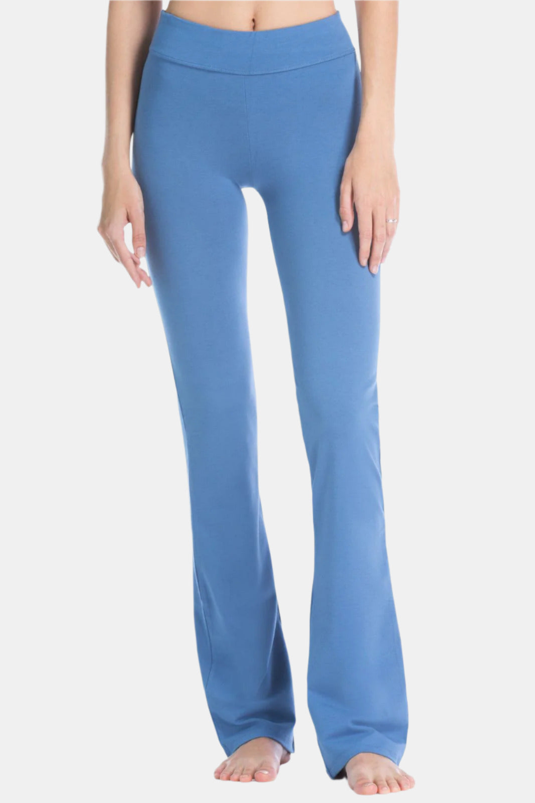 Women's EcoFabric™ Bootcut Yoga Pant Womens>Activewear>Yoga Pants Fishers Finery Moonlight Blue X-Small Petite