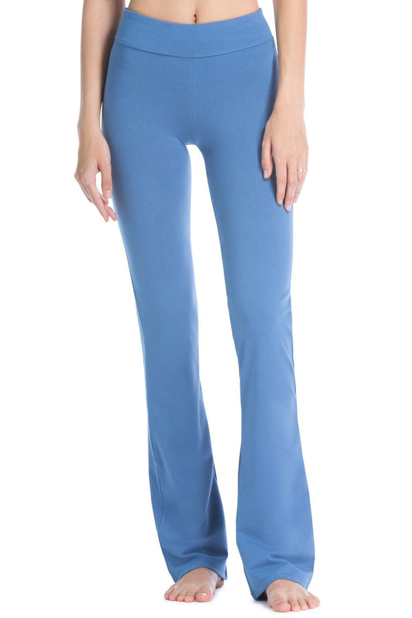 Women's EcoFabric™ Bootcut Yoga Pant Womens>Activewear>Yoga Pants Fishers Finery Moonlight Blue X-Small Petite
