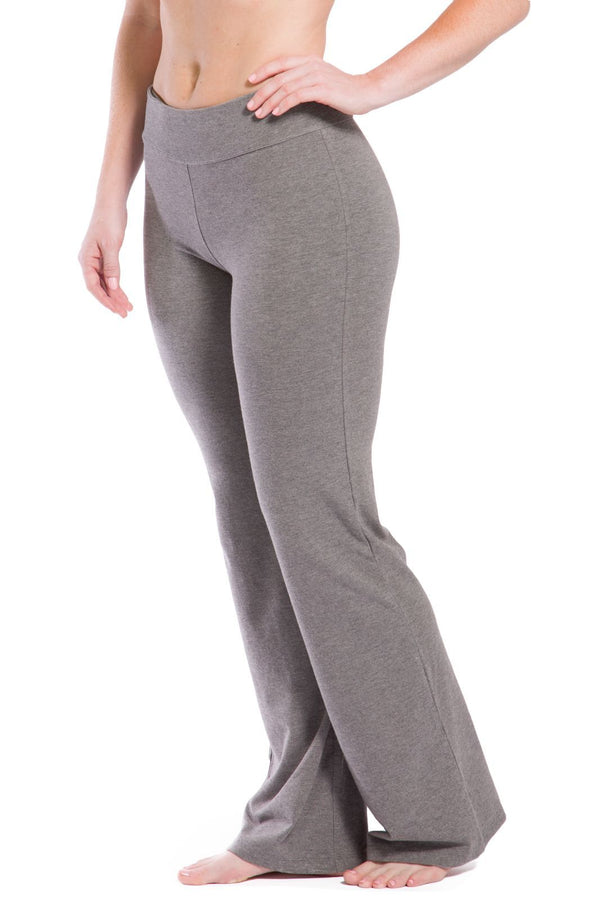 Women's EcoFabric™ Bootcut Yoga Pant Womens>Activewear>Yoga Pants Fishers Finery Light Heather Gray Large Regular