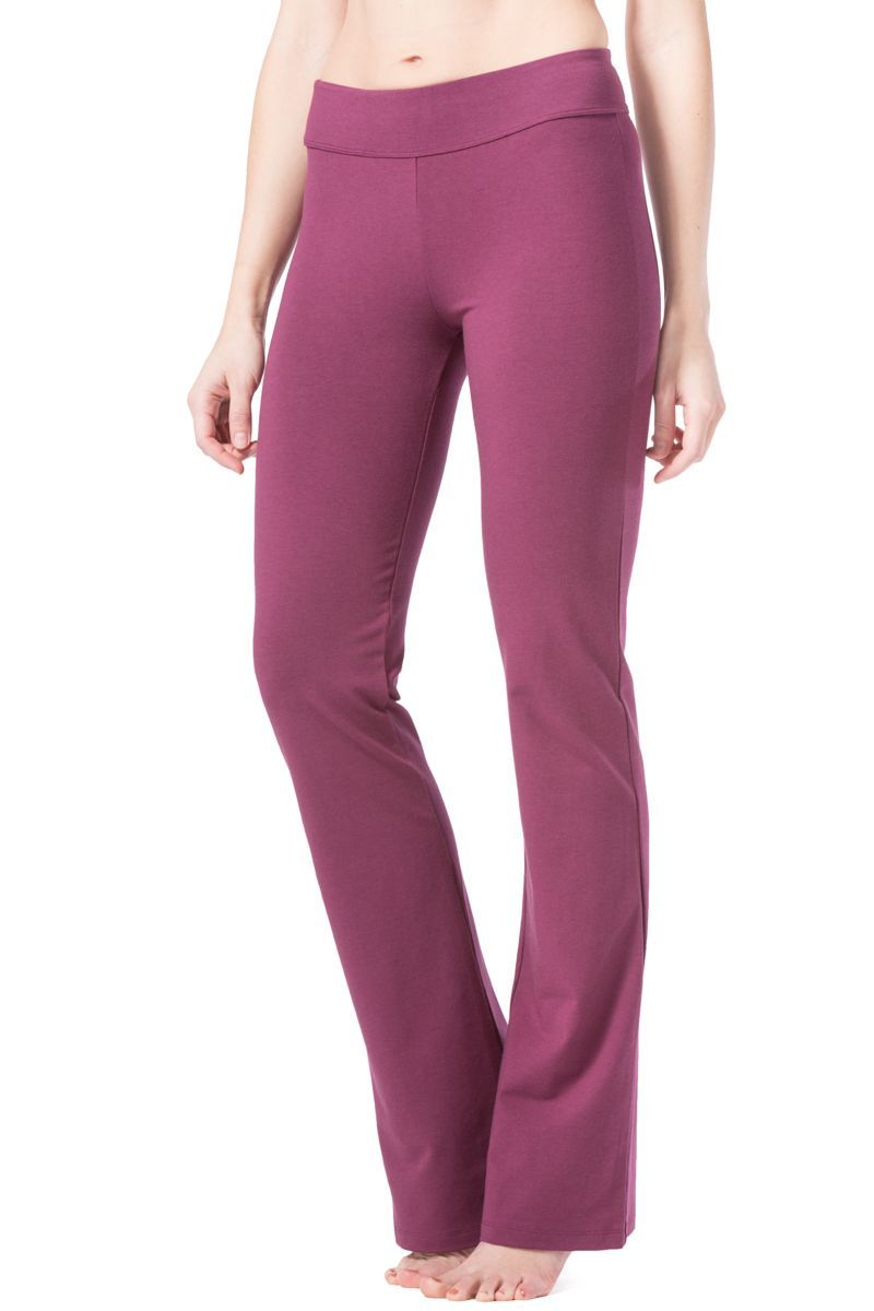 Women's EcoFabric™ Bootcut Yoga Pant Womens>Activewear>Yoga Pants Fishers Finery Wine Large Regular