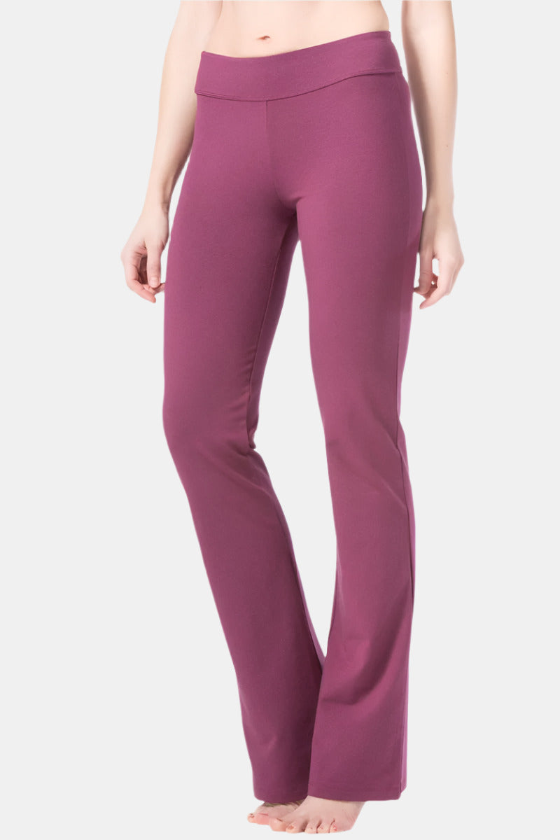 Women's EcoFabric™ Bootcut Yoga Pant Womens>Activewear>Yoga Pants Fishers Finery Wine Large Regular