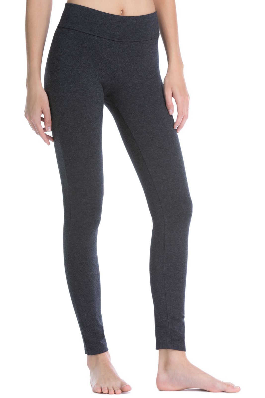 Women's EcoFabric™ Yoga Legging Tight Womens>Activewear>Yoga Pants Fishers Finery Heather Gray Small Regular