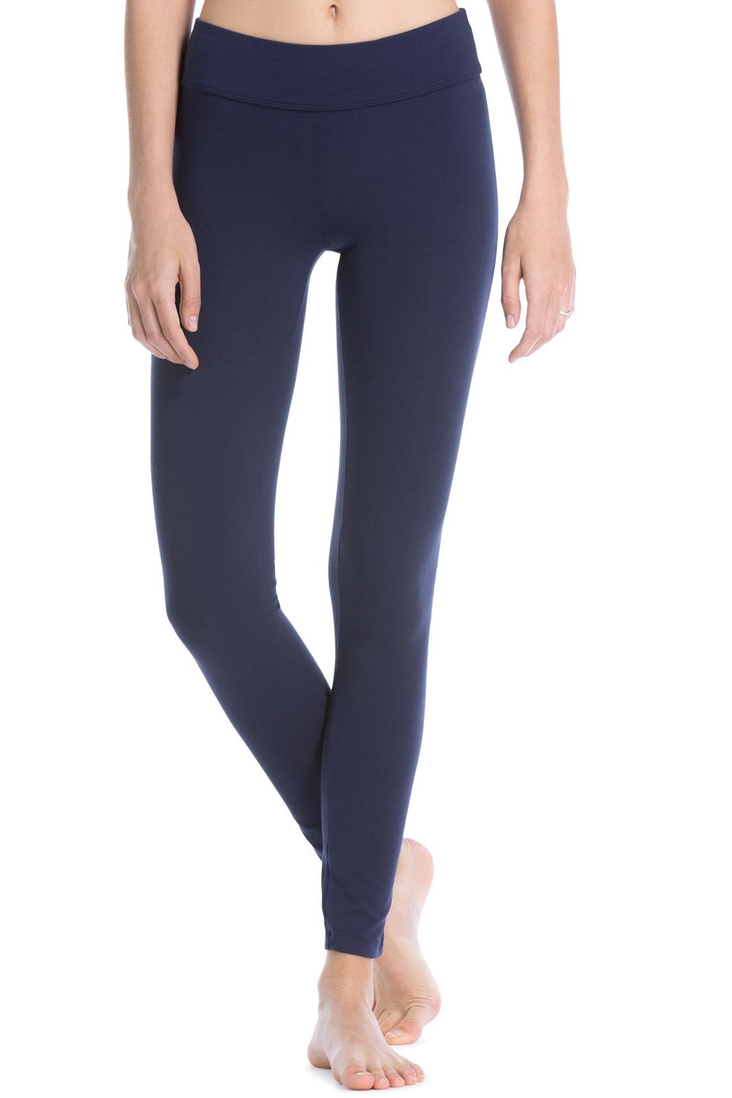 Women's EcoFabric™ Yoga Legging Tight Womens>Activewear>Yoga Pants Fishers Finery Navy Small Regular