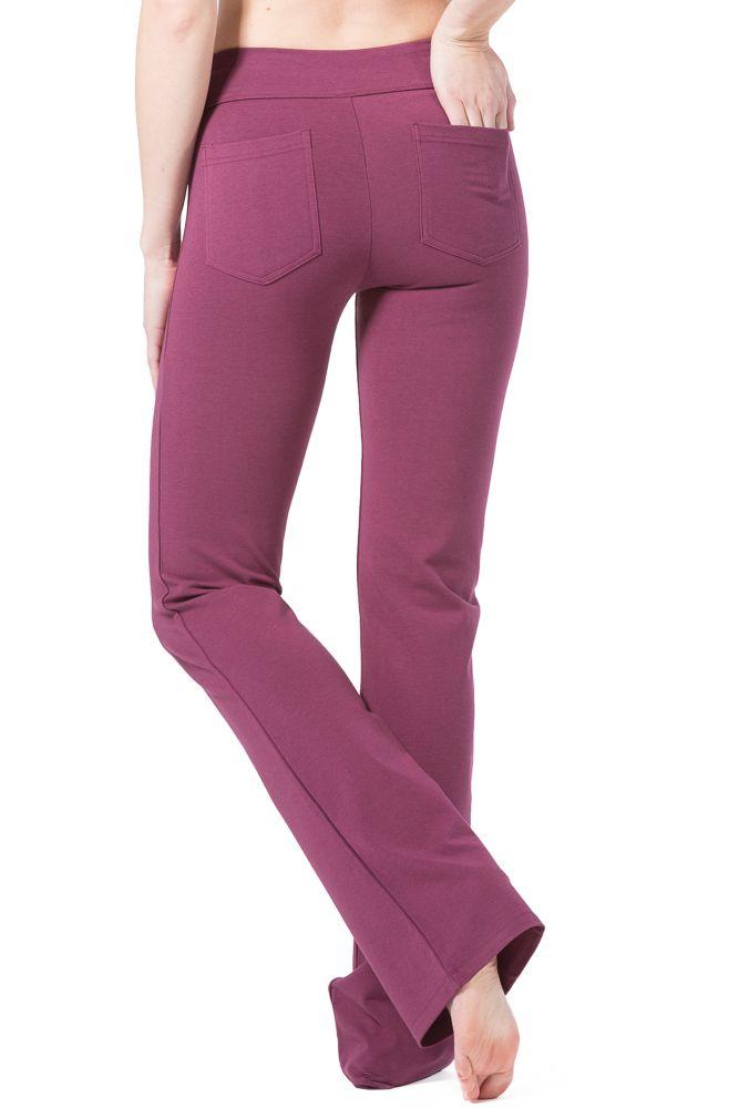 Women's EcoFabric™ Boot Leg Yoga Pant with Back Pockets Womens>Activewear>Yoga Pants Fishers Finery 