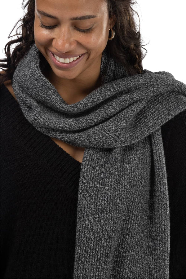 Women's 100% Pure Cashmere Ribbed Knit Scarf with Gift Box Womens>Accessories>Scarf Fishers Finery 