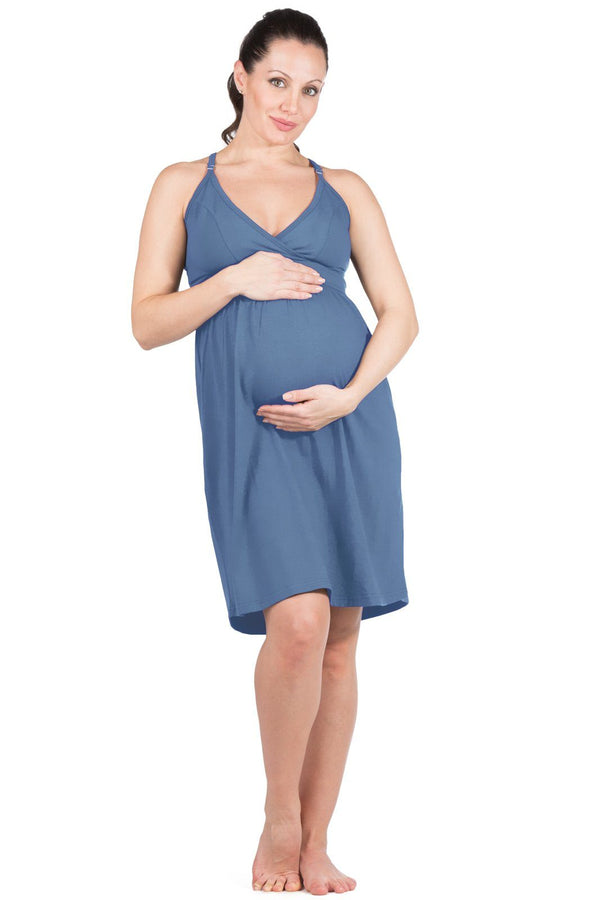 Wireless EcoFabric™ Maternity Nursing Nightgown Womens>Maternity Fishers Finery 