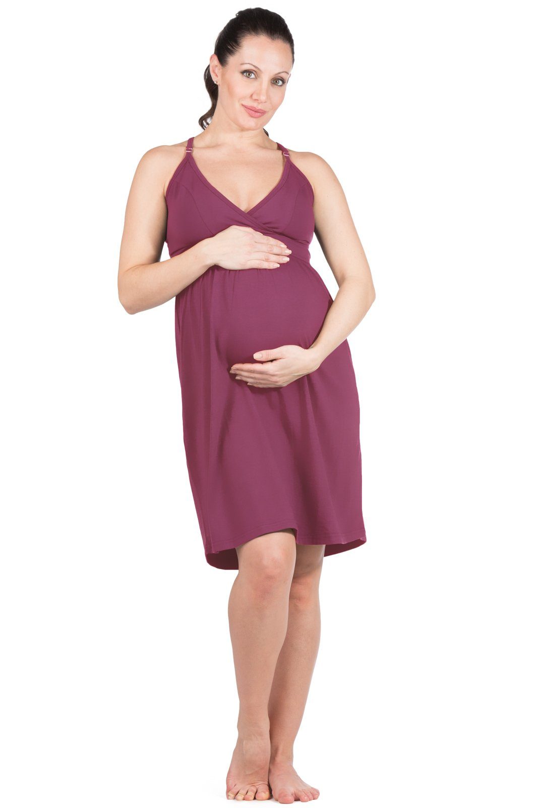 Wireless EcoFabric™ Maternity Nursing Nightgown Womens>Maternity Fishers Finery 