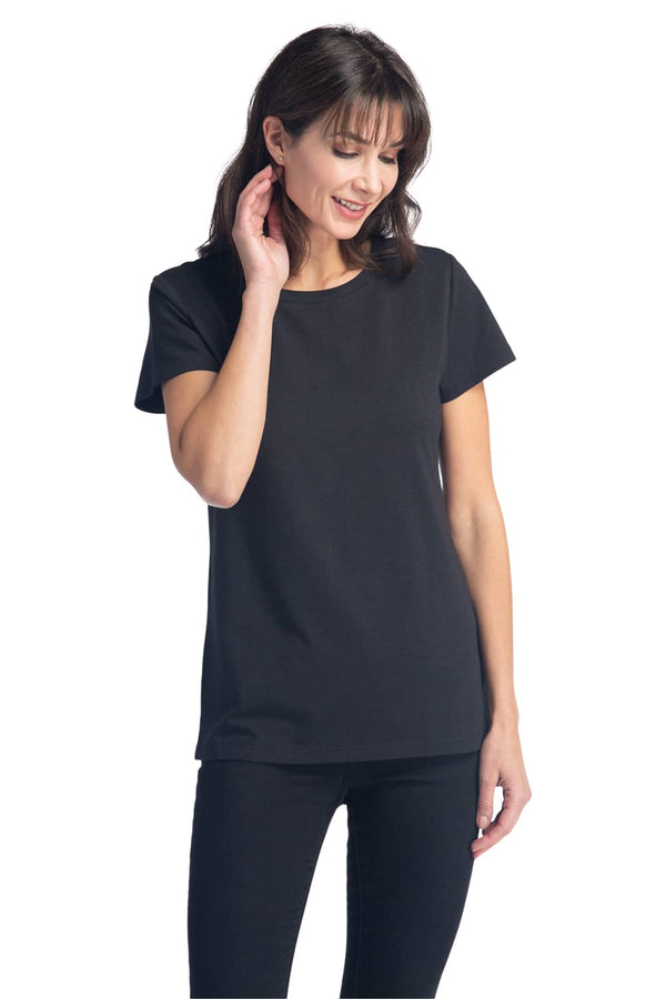 Women's Classic Fit EcoFabric™ Crew Neck Tee Womens>Casual>Top Fishers Finery Black X-Small 