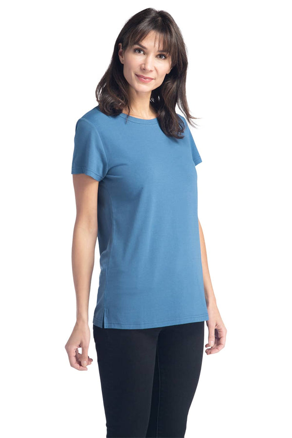 Women's Classic Fit EcoFabric™ Crew Neck Tee Womens>Casual>Top Fishers Finery Moonlight Blue X-Small 