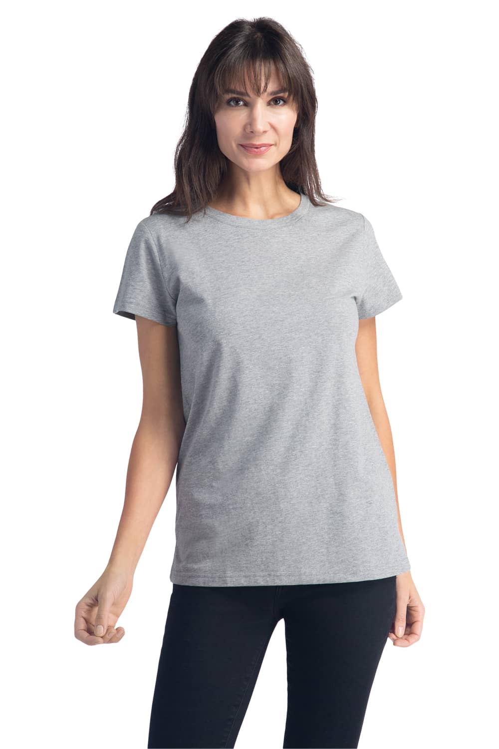 Women's Classic Fit EcoFabric™ Crew Neck Tee Womens>Casual>Top Fishers Finery Light Heather Gray X-Small 