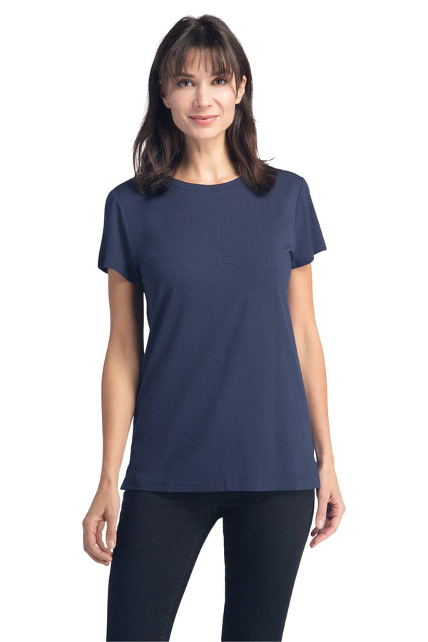 Women's Classic Fit EcoFabric™ Crew Neck Tee Womens>Casual>Top Fishers Finery Navy X-Small 