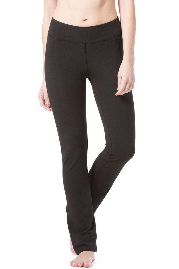 Women's EcoFabric™ Straight Leg Yoga Pant Womens>Activewear>Yoga Pants Fishers Finery Black X-Small Petite
