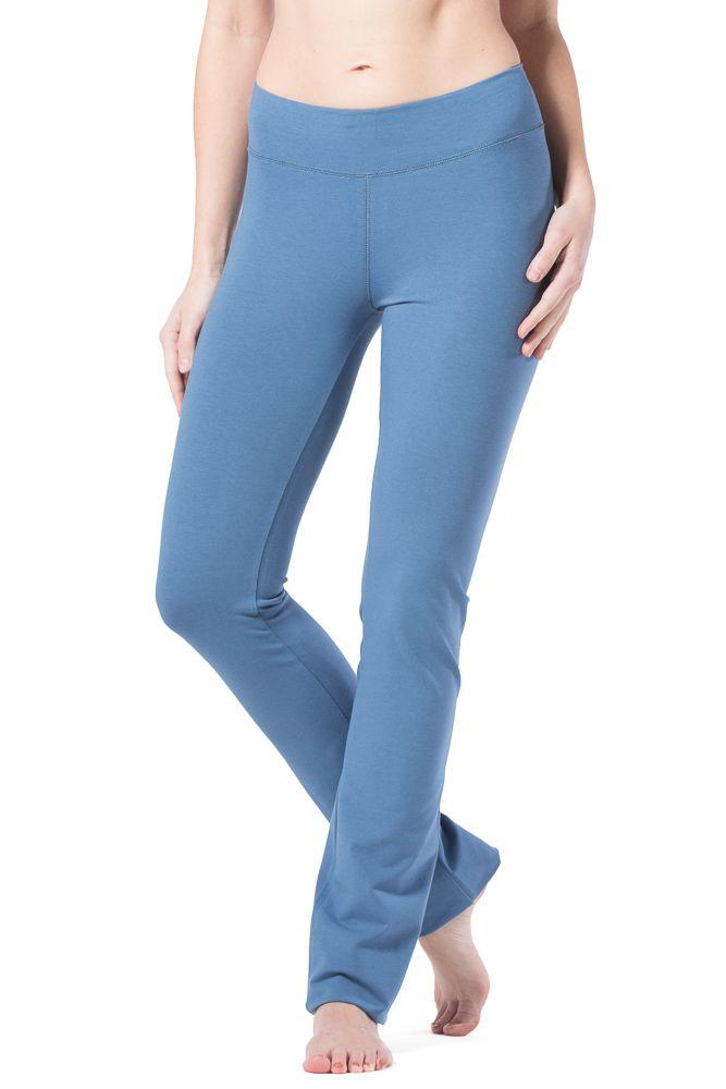Women's EcoFabric™ Straight Leg Yoga Pant Womens>Activewear>Yoga Pants Fishers Finery Moonlight Blue X-Small Petite