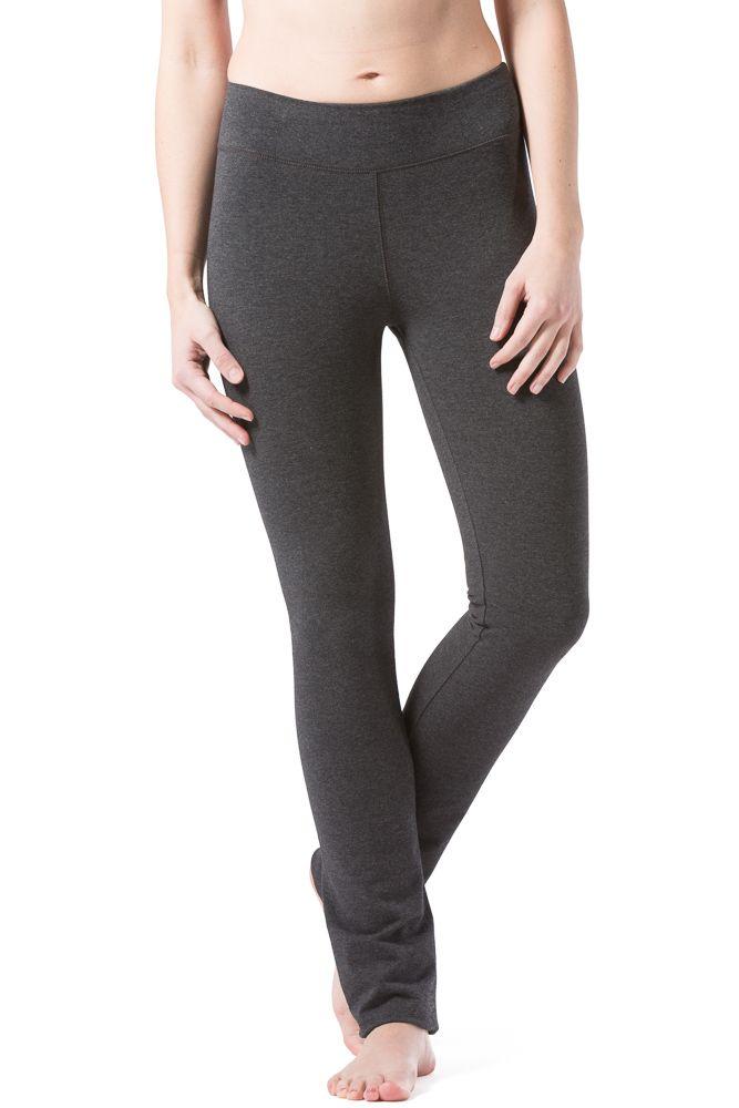Women's EcoFabric™ Straight Leg Yoga Pant Womens>Activewear>Yoga Pants Fishers Finery Heather Gray X-Small Petite