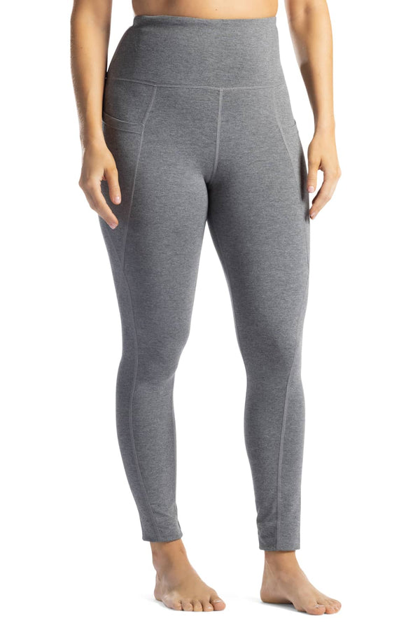 Women's EcoFabric™ Super High-Rise Active Legging Tight Womens>Activewear>Yoga Pants Fishers Finery Light Heather Gray X-Small 