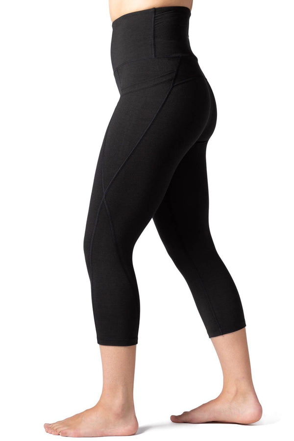 Women's EcoFabric™ Super High-Rise Active 18" Capri Womens>Activewear>Yoga Pants Fishers Finery Black X-Small 