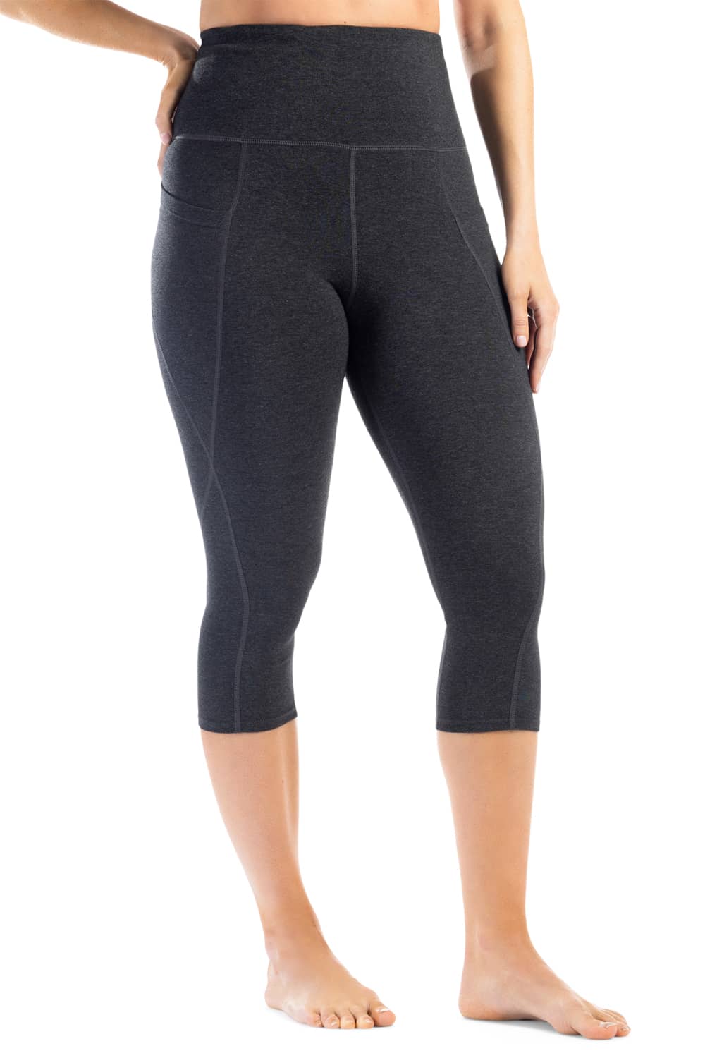 Women's EcoFabric™ Super High-Rise Active 18" Capri Womens>Activewear>Yoga Pants Fishers Finery Heather Gray X-Small 