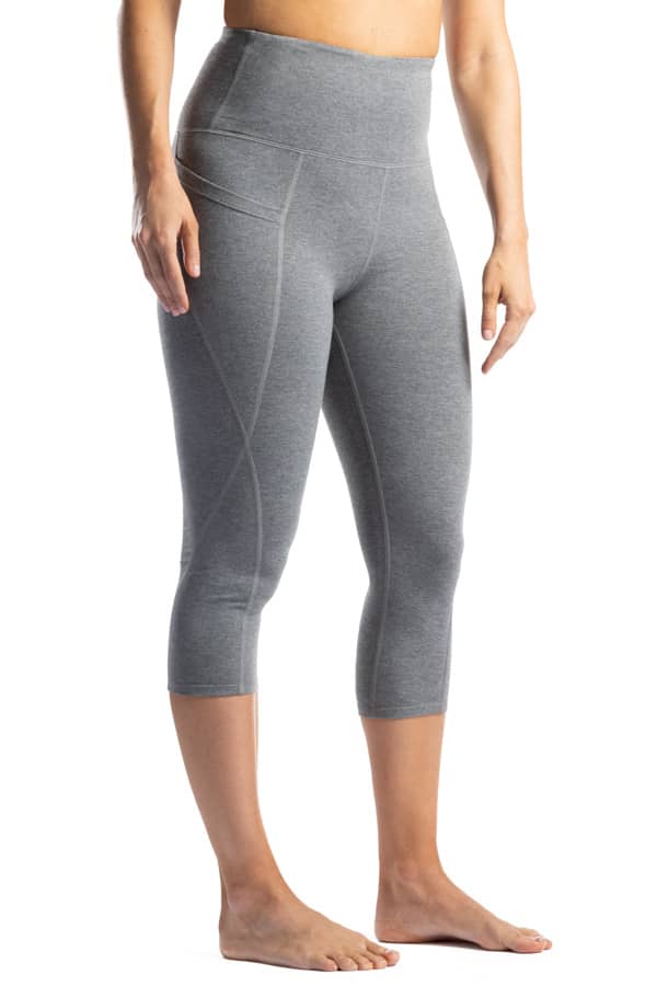 Women's EcoFabric™ Super High-Rise Active 18" Capri Womens>Activewear>Yoga Pants Fishers Finery Light Heather Gray X-Small 