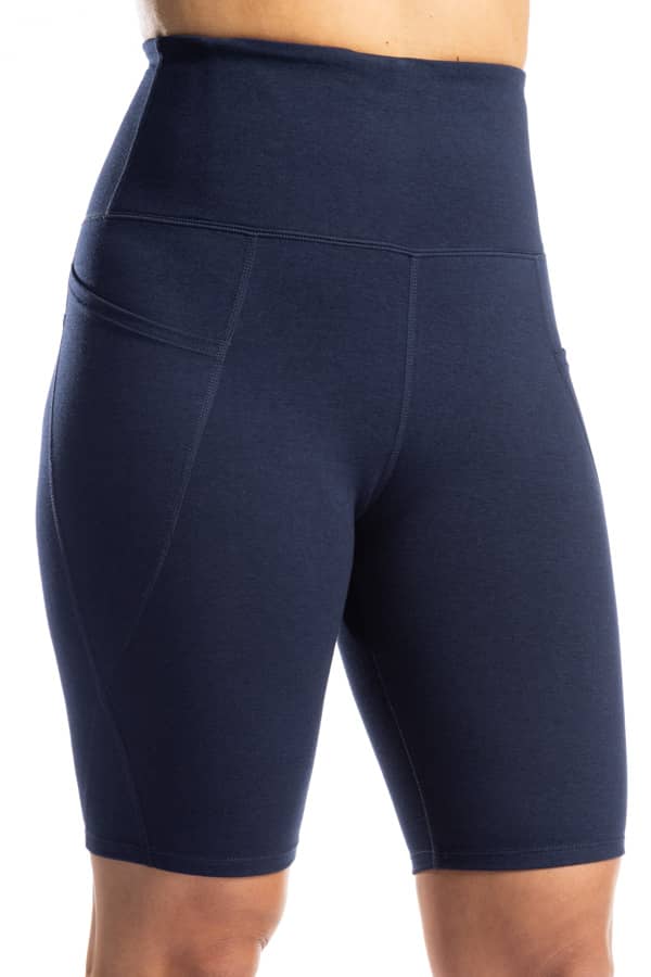 Women's EcoFabric™ Super High-Rise Active 9" Biker Short Womens>Activewear>Yoga Pants Fishers Finery Navy X-Small 