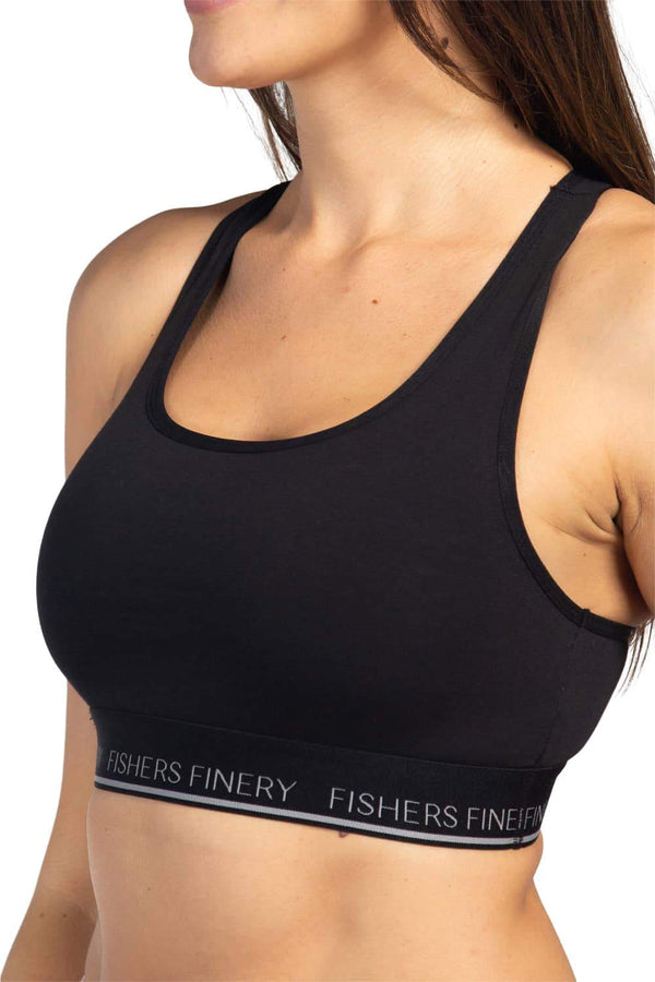 Women's Everyday Lightweight Lounge Bralette Womens>Casual>Bra Fishers Finery Black X-Small 