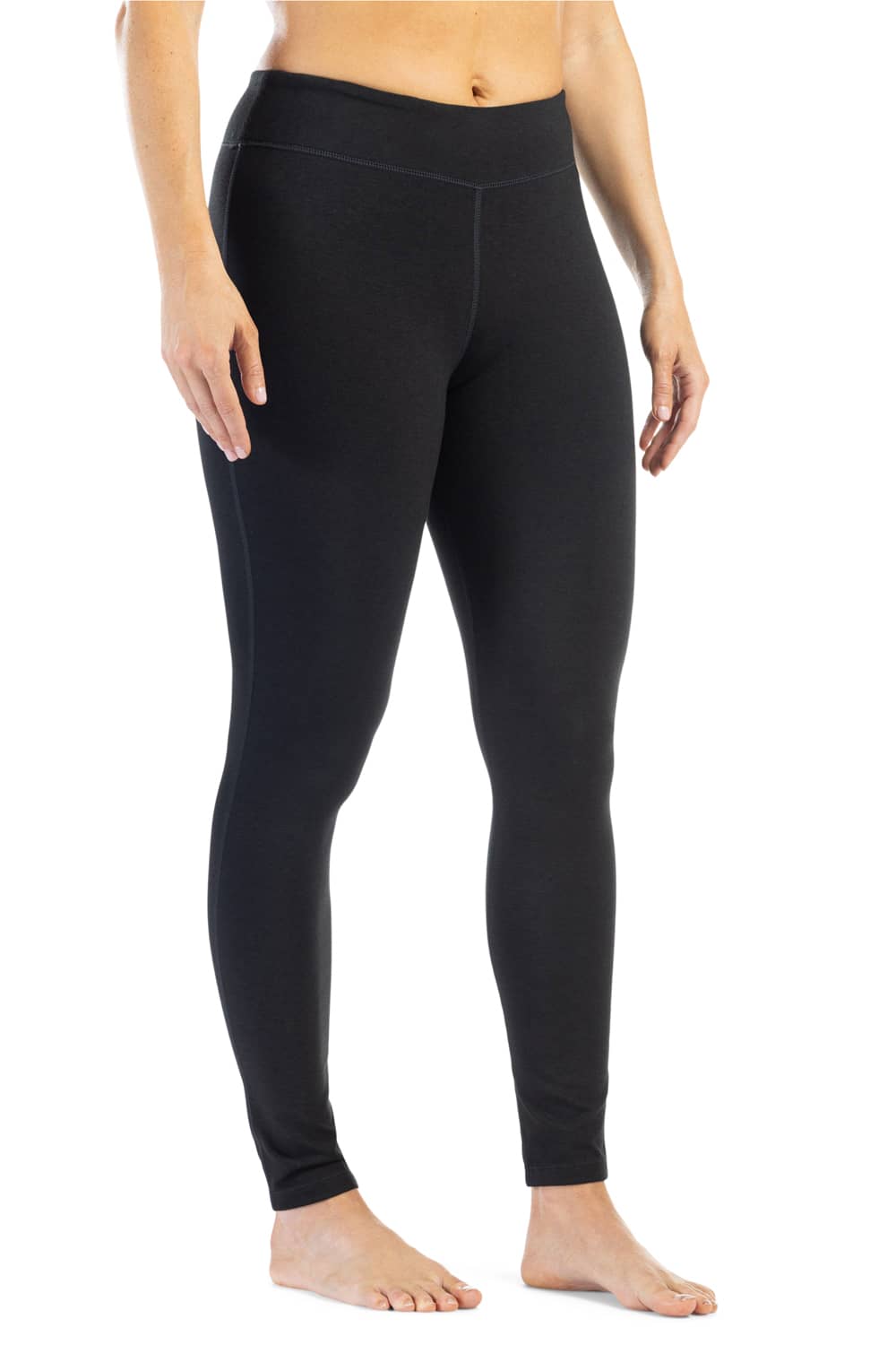 Women's EcoFabric™ Yoga Legging Tight with Back Pockets Womens>Activewear>Yoga Pants Fishers Finery Black X-Small Petite
