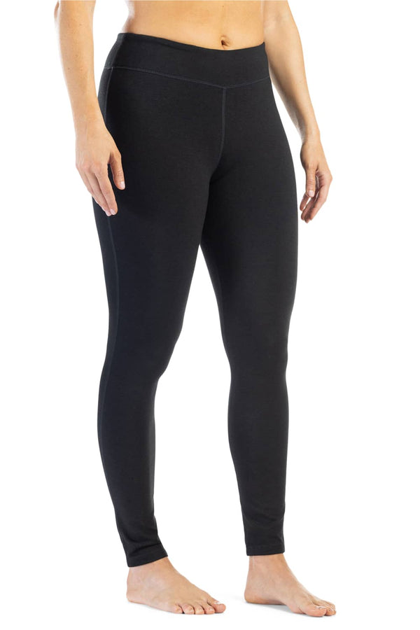 Women's EcoFabric™ Yoga Legging Tight with Back Pockets Womens>Activewear>Yoga Pants Fishers Finery Black X-Small Petite