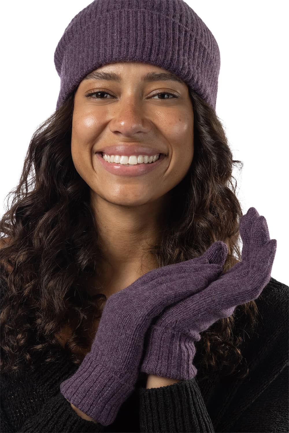 Women's Cashmere - Slouchy Beanie & Knit Scarf Gift Set | Fishers Finery