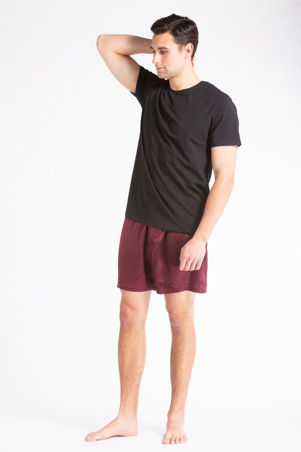 Men's 100% Pure Mulberry Silk Lounge Boxers - IMPROVED No-Roll Waistband Mens>Sleep and Lounge>Boxer Fishers Finery 