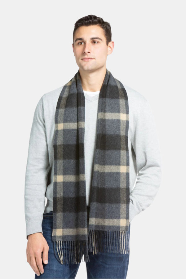 Men's CHECK CASHMERE SCARF