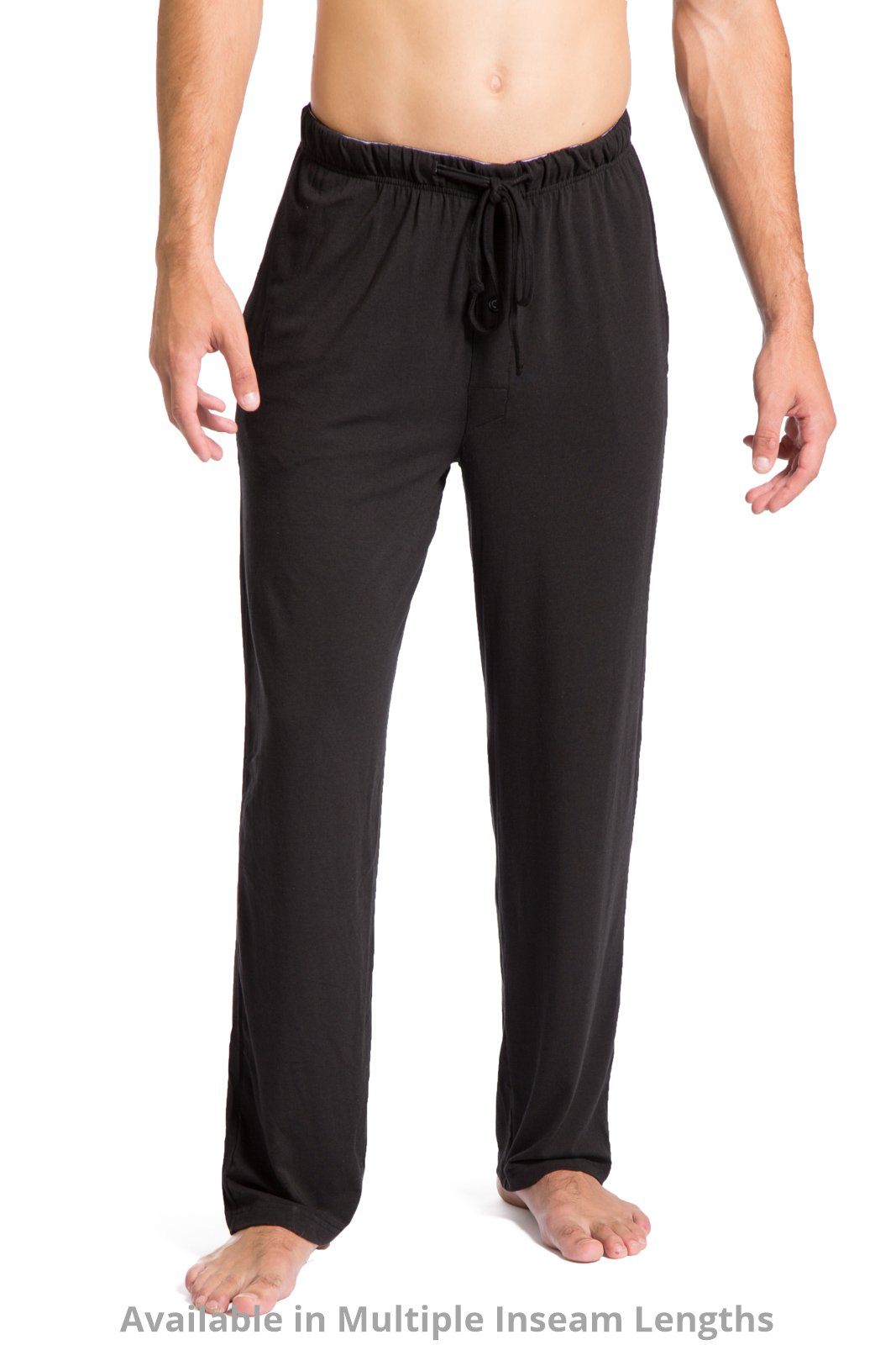Men's EcoFabric™ Jersey Pajama Pant - All Day Comfort Mens>Sleep and Lounge>Pants Fishers Finery Black Large Regular
