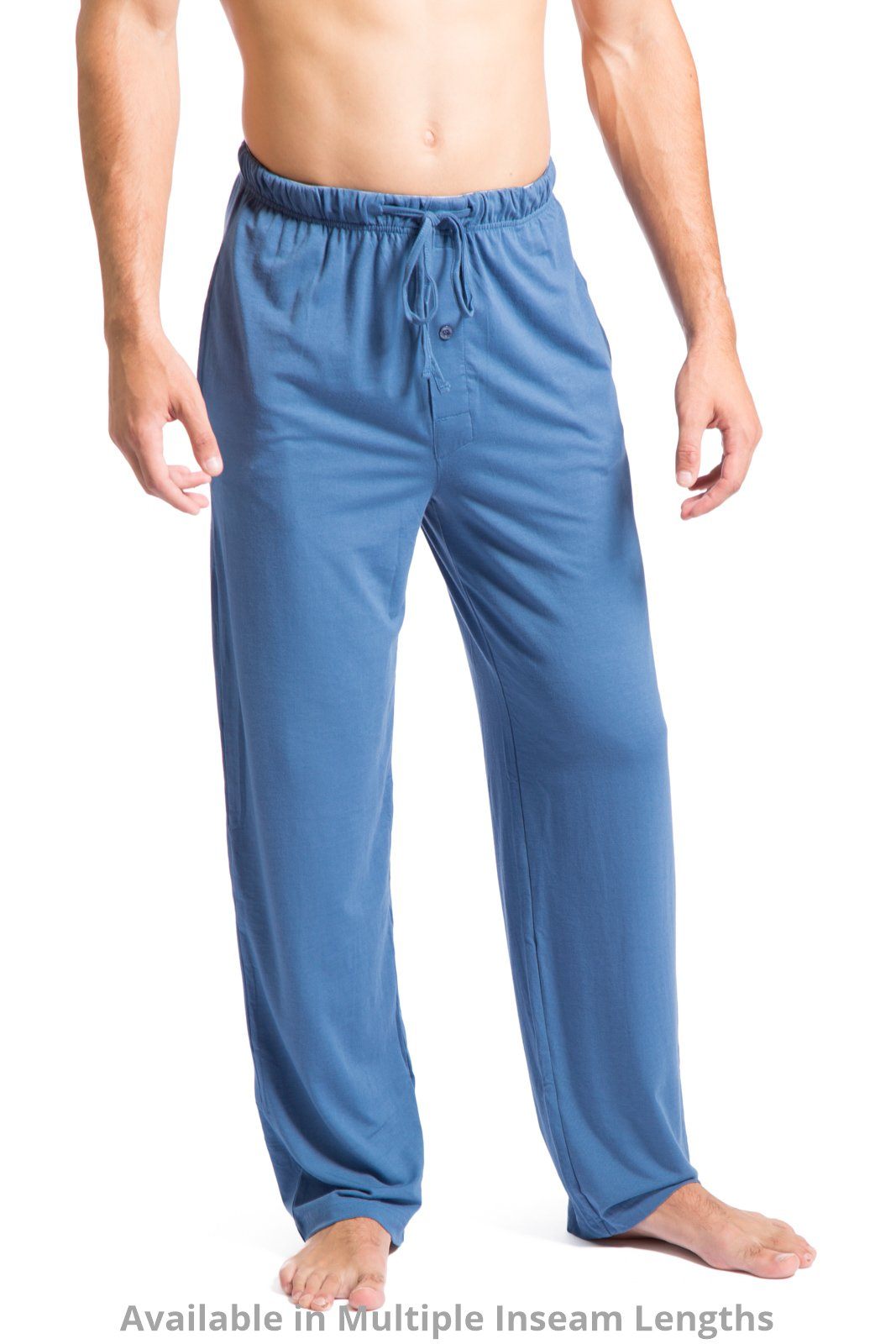 Men's EcoFabric™ Jersey Pajama Pant - All Day Comfort Mens>Sleep and Lounge>Pants Fishers Finery Blue Large Regular