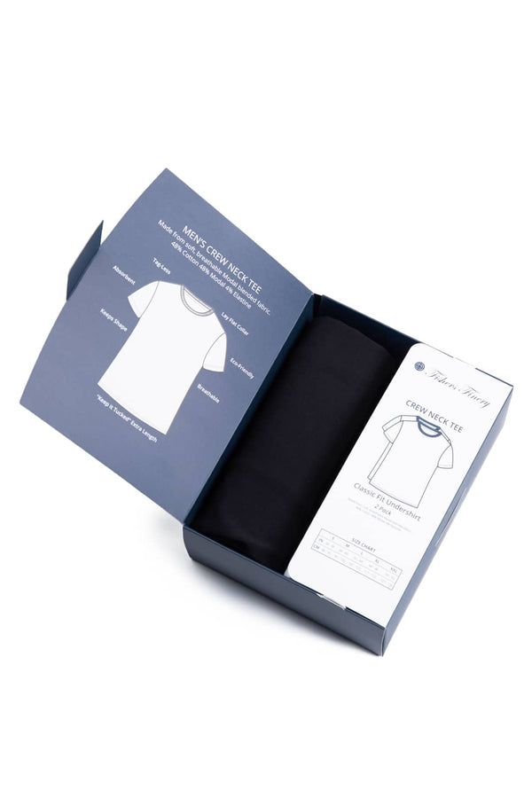 Men's Classic Fit Soft Stretch Crew Neck Undershirt Mens>Casual>Tops Fishers Finery 