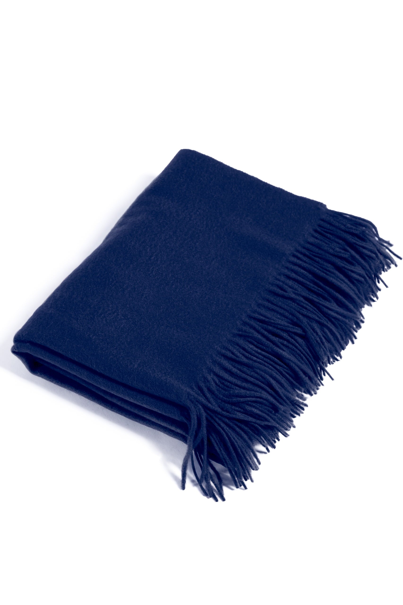 100% Pure Cashmere Fringe Throw Blanket with Gift Box Home>Bedding>Throw Fishers Finery Navy 