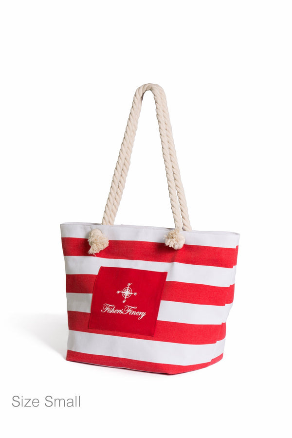 Heavy Canvas Beach Bag - Water Resistant Lining Home>Luggage Fishers Finery Red Individual 