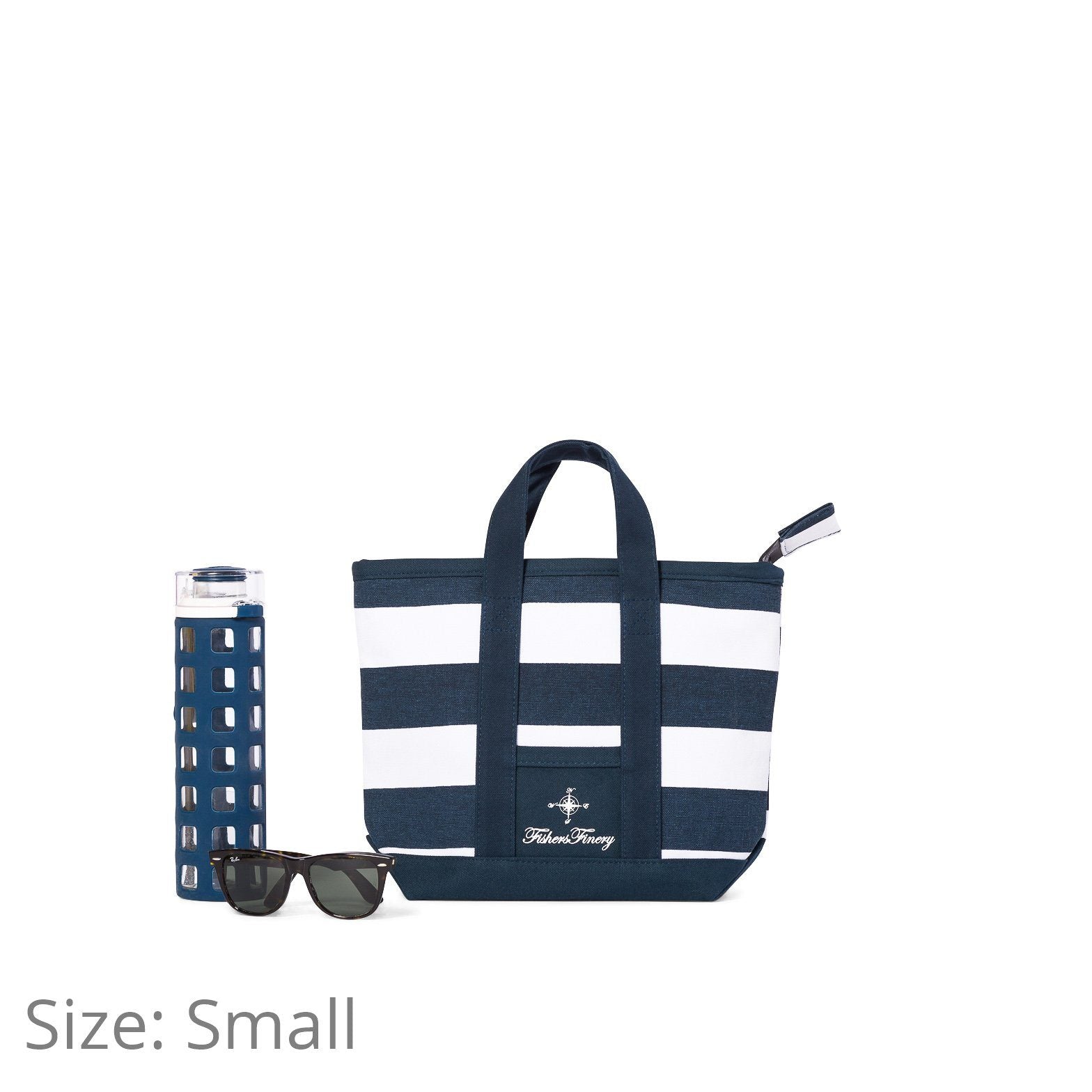 Canvas Travel Tote with Zipper Closure - Multiple Sizes and Colors Home>Luggage Fishers Finery Navy Small 