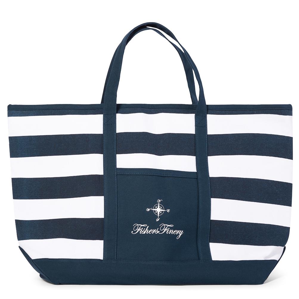 Canvas Travel Tote Water Resistant & Zipper Closure Fishers Finery