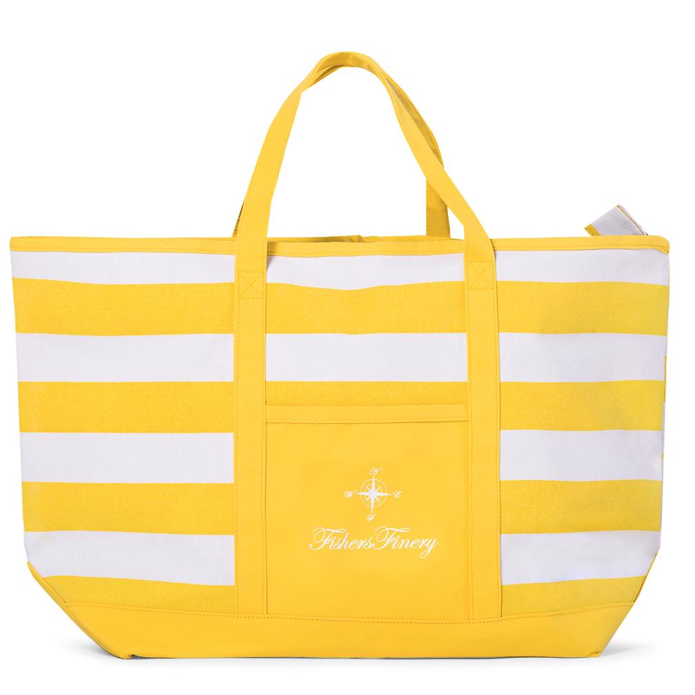 Canvas Travel Tote with Zipper Closure - Multiple Sizes and Colors Home>Luggage Fishers Finery Yellow X-Large 