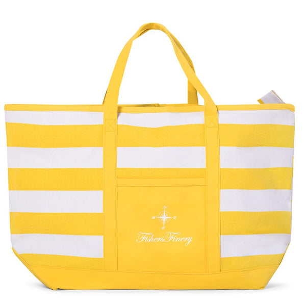 Canvas Travel Tote with Zipper Closure - Multiple Sizes and Colors Home>Luggage Fishers Finery Yellow X-Large 