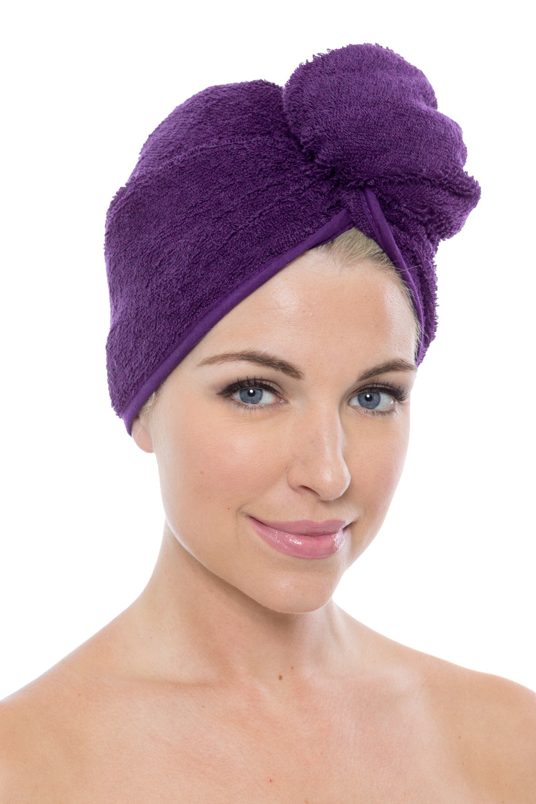 Texere Women's Terry Cloth Hair Towel / Wrap Womens>Spa>Hair Towel Fishers Finery Purple 