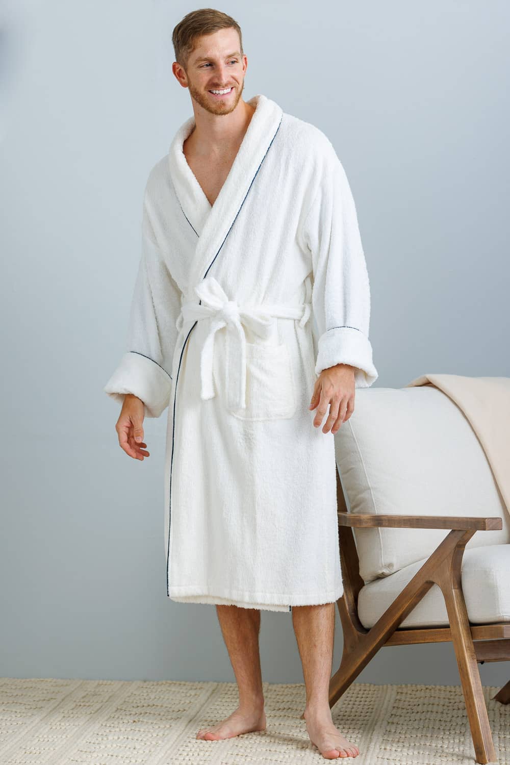 Men's Robes | Mens Terry Cloth Bathrobe | Spa Robe | Fishers Finery
