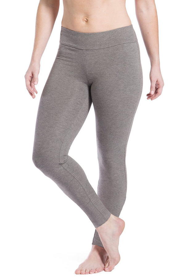 Women's EcoFabric™ Yoga Legging Tight Womens>Activewear>Yoga Pants Fishers Finery Light Heather Gray Small Regular