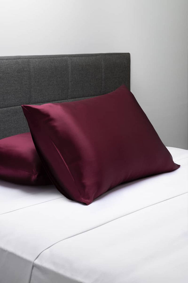 19 Momme 100% Pure Mulberry Silk Pillowcase - Exceptional Value - Good Housekeeping Quality Tested Home>Bedding>Pillowcase Fishers Finery Burgundy King 