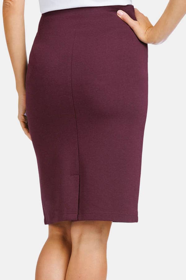 Women's Ponte Knit Pull-On Pencil Skirt Womens>Skirt Fishers Finery 