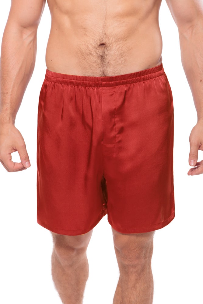 Texere Men's Organic Silk Boxer Fishers Finery Castle Red Small 